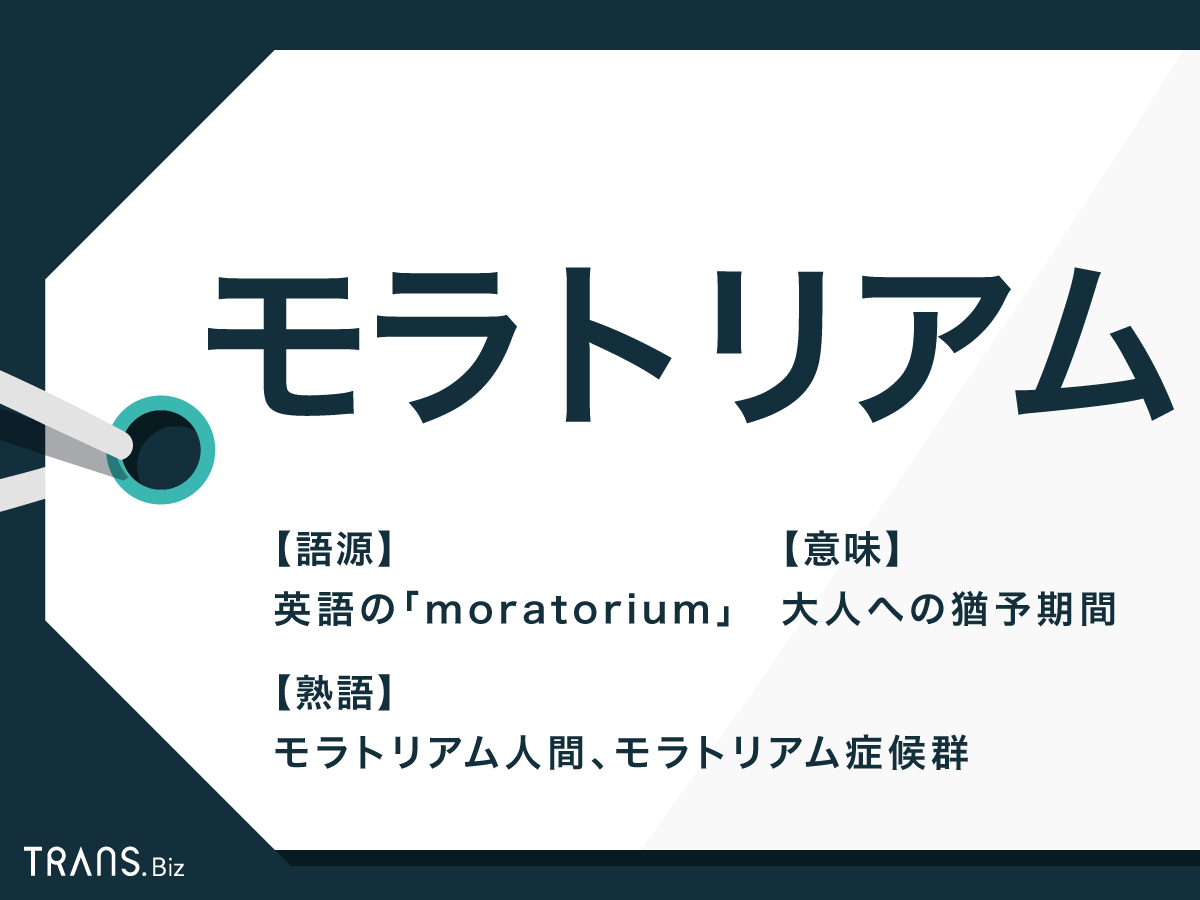 モラトリアム 症候群 と は