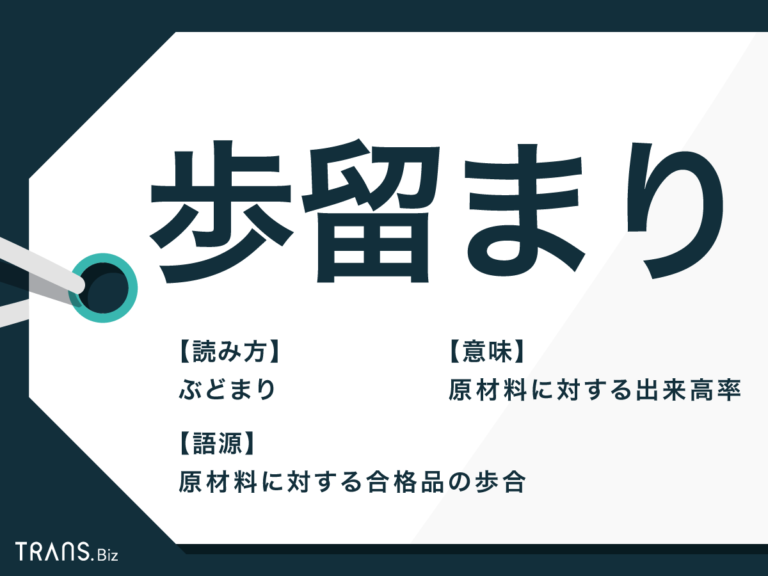 「歩留まり」とはどんな意味？正しい使い方や語源・計算方法も解説