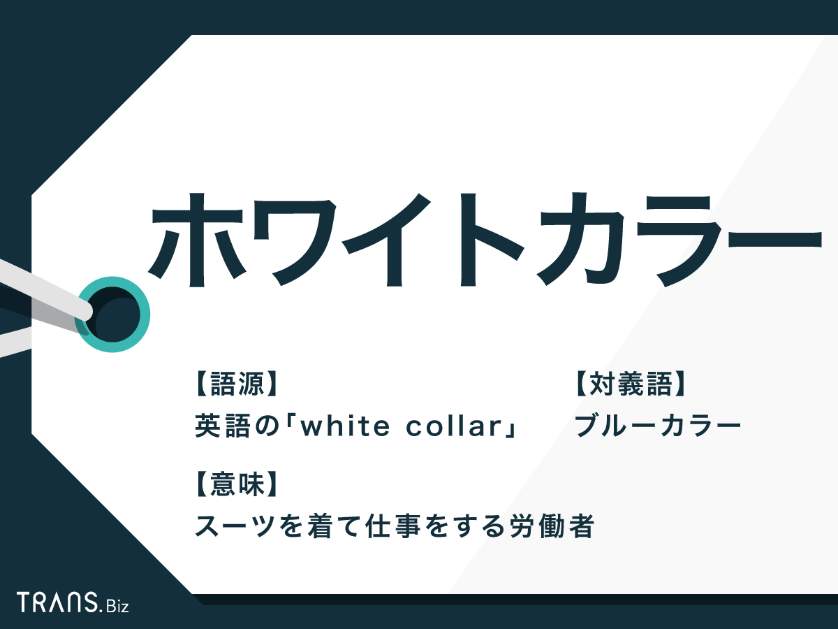 ホワイトカラー の意味とは 特徴や職種 ブルーカラーも解説 Trans Biz