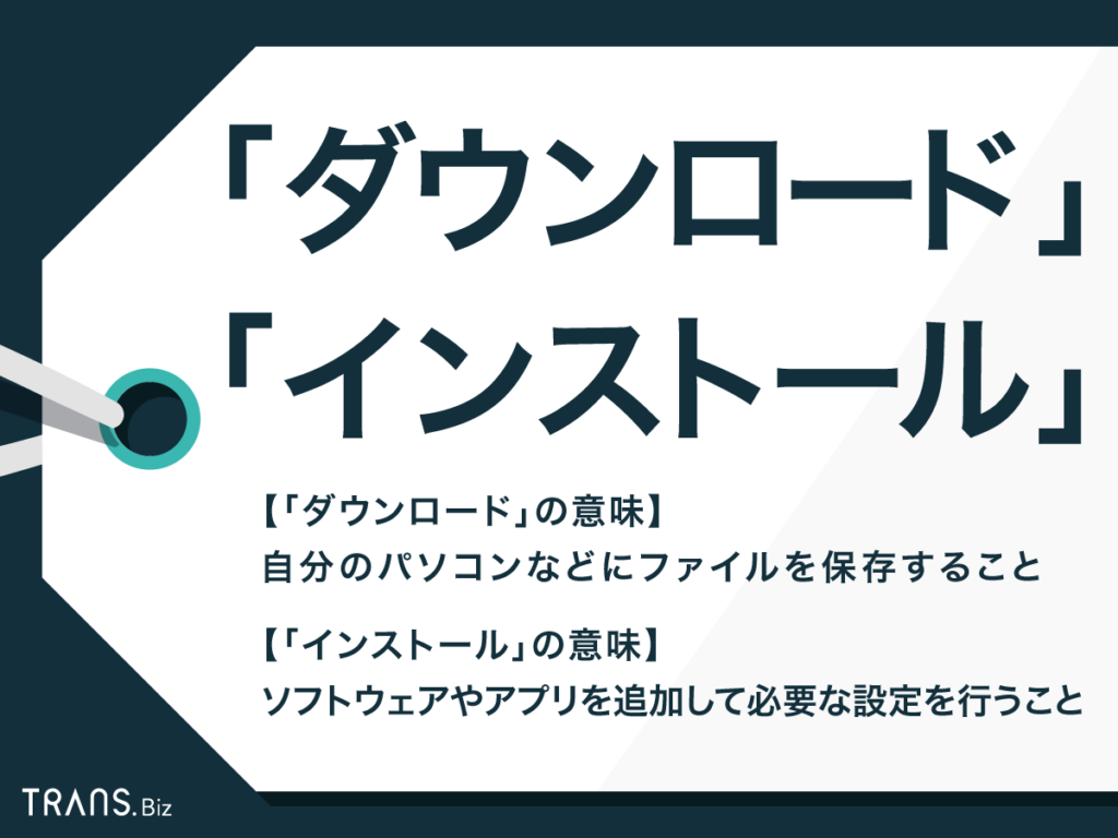 ダウンロード と インストール の違いとは 意味や方法も解説 Trans Biz