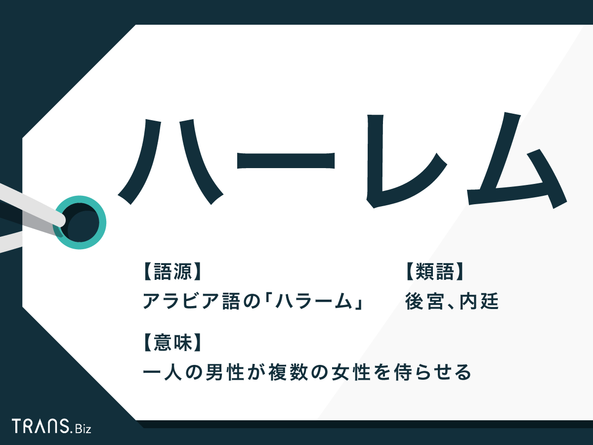 ハーレム の意味とは 言葉の語源と使い方 反対語も紹介 Trans Biz