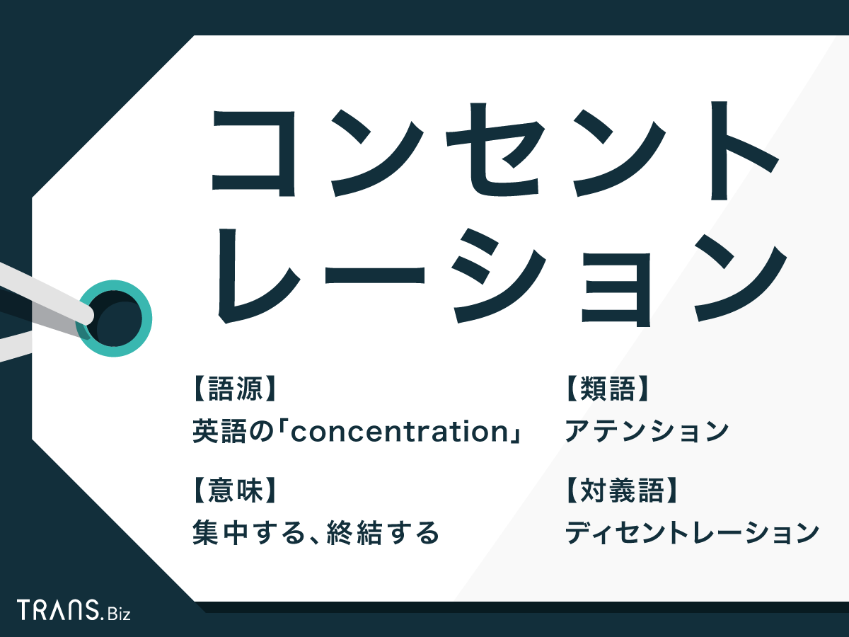 コンセントレーション の意味は 使い方の例文や類語 対義語も Trans Biz コンセントレーション の意味は 使い方の例文や類語 対義語も Trans Biz