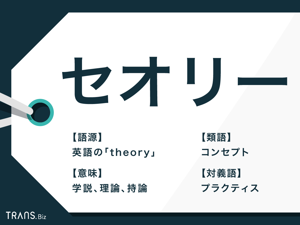 セオリーとは？意味やビジネスでの使い方と類語・対義語の例文も | TRANS.Biz