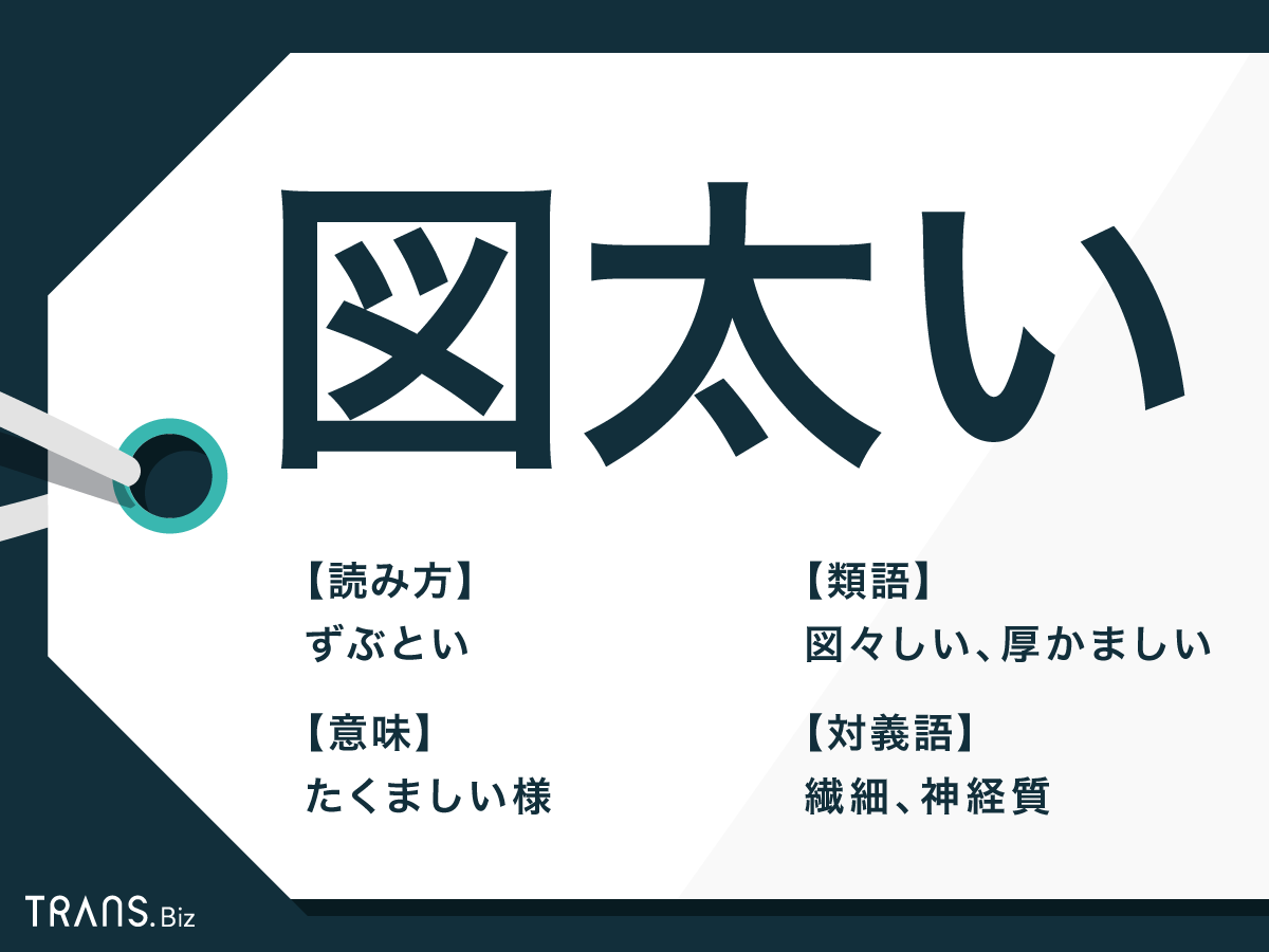 図太い は悪い意味 類語や対義語と 図太い神経 などの用例も Trans Biz