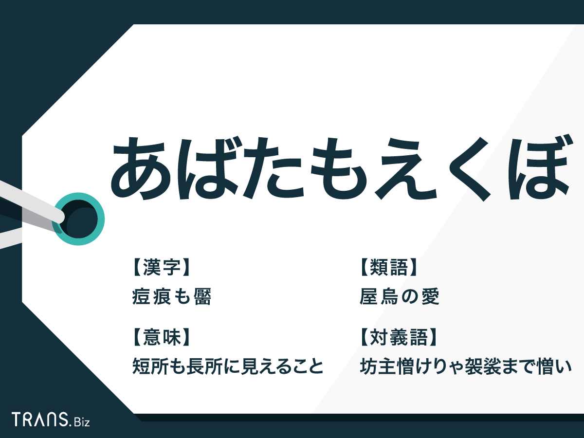 あばた も えくぼ 意味